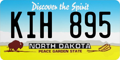 ND license plate KIH895