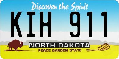 ND license plate KIH911