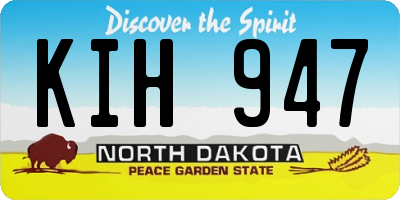 ND license plate KIH947