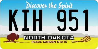 ND license plate KIH951