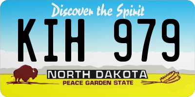 ND license plate KIH979