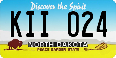 ND license plate KII024