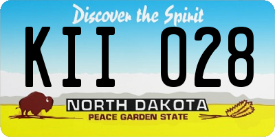 ND license plate KII028