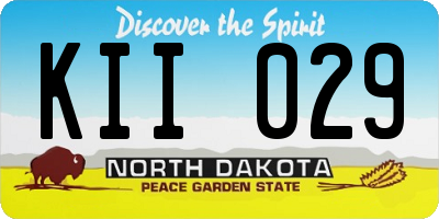 ND license plate KII029