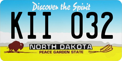 ND license plate KII032