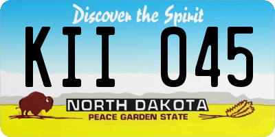 ND license plate KII045