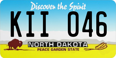 ND license plate KII046