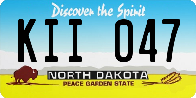 ND license plate KII047