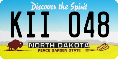 ND license plate KII048