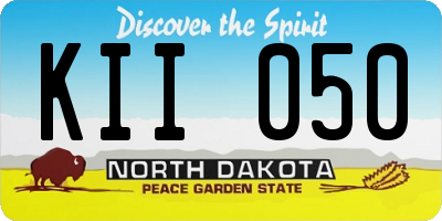 ND license plate KII050