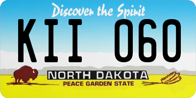 ND license plate KII060