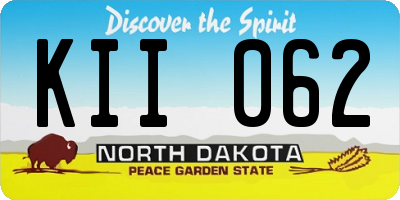 ND license plate KII062