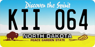 ND license plate KII064