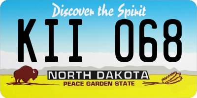 ND license plate KII068