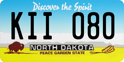 ND license plate KII080