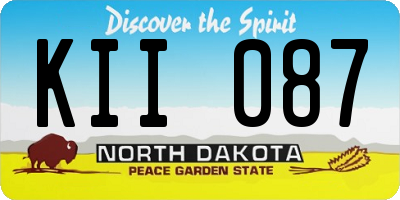 ND license plate KII087