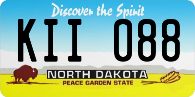 ND license plate KII088