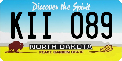 ND license plate KII089