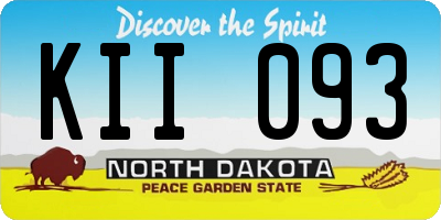 ND license plate KII093