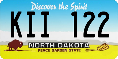 ND license plate KII122
