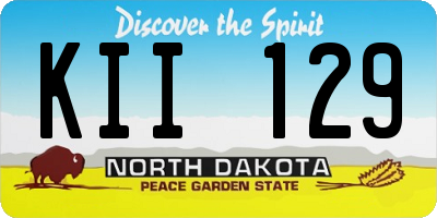ND license plate KII129