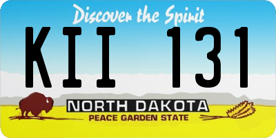 ND license plate KII131
