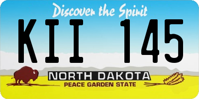 ND license plate KII145