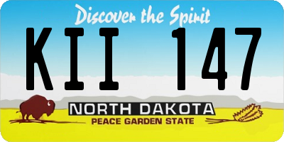 ND license plate KII147