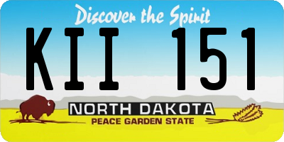 ND license plate KII151