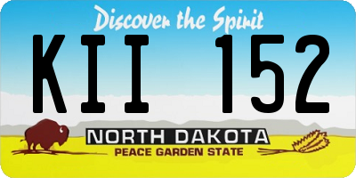 ND license plate KII152