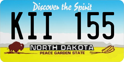 ND license plate KII155