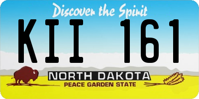 ND license plate KII161