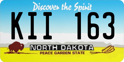 ND license plate KII163