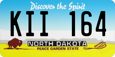 ND license plate KII164
