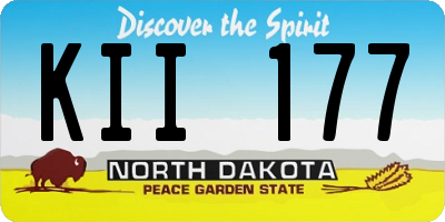 ND license plate KII177