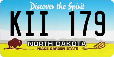 ND license plate KII179