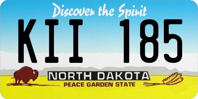 ND license plate KII185