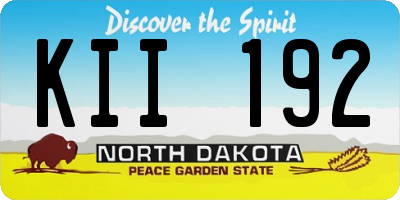 ND license plate KII192