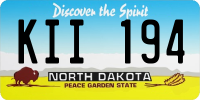 ND license plate KII194