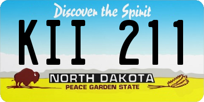 ND license plate KII211