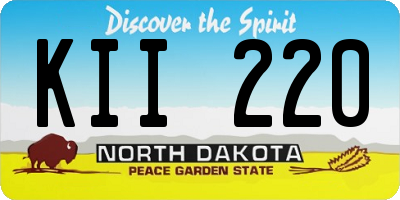 ND license plate KII220