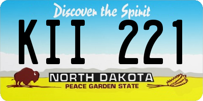 ND license plate KII221