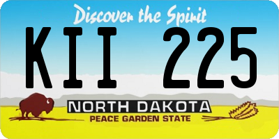 ND license plate KII225