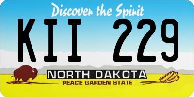 ND license plate KII229