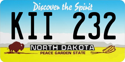 ND license plate KII232