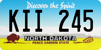 ND license plate KII245