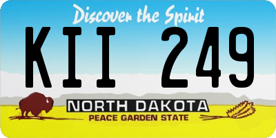 ND license plate KII249