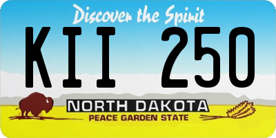ND license plate KII250