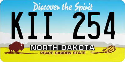 ND license plate KII254