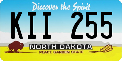 ND license plate KII255